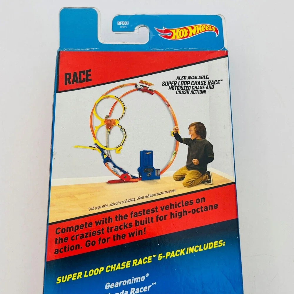 Hot Wheels Super Loop Chase Race 5-Pack Honda Racer Synkro Gearonimo BFB33 2014